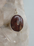 Canadian Petrified Wood Pendant Set in .925 Sterling Silver