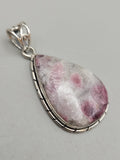 Canadian Rossmanite Tourmaline Pendant Set in .925 Sterling Silver