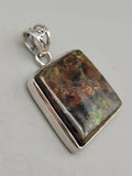 Canadian Ammolite Pendant Set in .925 Sterling Silver