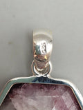 Canadian Rossmanite Tourmaline Pendant Set in .925 Sterling Silver