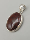 Canadian Petrified Wood Pendant Set in .925 Sterling Silver