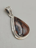 Canadian Thunder Bay Agate Pendant Set In .925 Sterling Silver