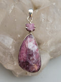 Canadian Rossmanite Tourmaline Pendant Set in .925 Sterling Silver