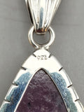 Canadian Rossmanite Tourmaline Pendant Set in .925 Sterling Silver