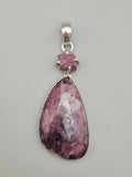 Canadian Rossmanite Tourmaline Pendant Set in .925 Sterling Silver