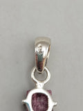 Canadian Rossmanite Tourmaline Pendant Set in .925 Sterling Silver