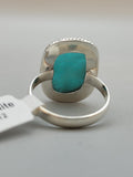 Faceted Amazonite Sterling Silver Ring Size 12