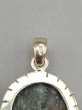 Canadian Epidote in Quartz Pendant .925 Sterling Silver