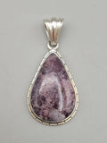 Canadian Rossmanite Tourmaline Pendant Set in .925 Sterling Silver