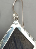 Canadian Eye Of Odin Sapphire Earrings Set in .925 Sterling Silver