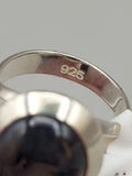 Canadian Eye Of Odin Sapphire Ring in .925 Sterling Silver (Size 5.5)