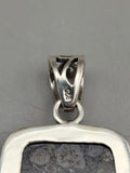 Canadian Staurolite And Garnet Pendant Set in .925 Sterling Silver
