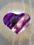Rainbow Fluorite Heart Carving