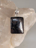 Canadian Staurolite And Garnet Pendant Set in .925 Sterling Silver