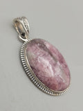 Canadian Rossmanite Tourmaline Pendant Set in .925 Sterling Silver