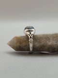 Canadian Eye Of Odin Sapphire Ring in .925 Sterling Silver (Size 5.5)