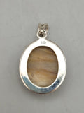 Canadian Petrified Wood Pendant Set in .925 Sterling Silver