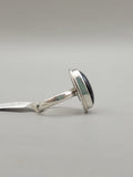 Canadian Eye Of Odin Sapphire Ring in .925 Sterling Silver (Size 5.75)