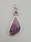 Canadian Rossmanite Tourmaline Pendant Set in .925 Sterling Silver