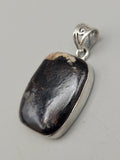Canadian Staurolite And Garnet Pendant Set in .925 Sterling Silver
