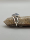 Canadian Eye Of Odin Sapphire Ring in .925 Sterling Silver (Size 6)