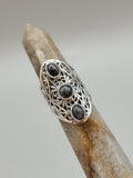 Canadian Eye Of Odin Sapphire Ring in .925 Sterling Silver (Size 8.25)