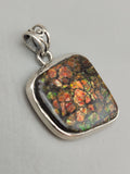 Canadian Ammolite Pendant Set in .925 Sterling Silver