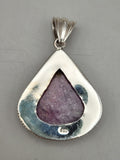 Canadian Rossmanite Tourmaline Pendant Set in .925 Sterling Silver