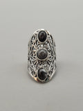 Canadian Eye Of Odin Sapphire Ring in .925 Sterling Silver (Size 6.25)
