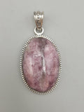 Canadian Rossmanite Tourmaline Pendant Set in .925 Sterling Silver