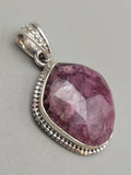 Canadian Rossmanite Tourmaline Pendant Set in .925 Sterling Silver