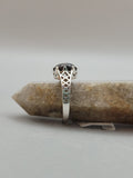 Canadian Eye Of Odin Sapphire Ring in .925 Sterling Silver (Size 5.5)