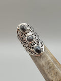 Canadian Eye Of Odin Sapphire Ring in .925 Sterling Silver (Size 5)