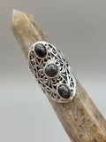 Canadian Eye Of Odin Sapphire Ring in .925 Sterling Silver (Size 8)
