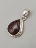 Canadian Petrified Wood Pendant Set in .925 Sterling Silver