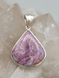 Canadian Rossmanite Tourmaline Pendant Set in .925 Sterling Silver