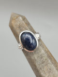 Canadian Eye Of Odin Sapphire Ring in .925 Sterling Silver (Size 6.75)