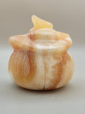 Orange Calcite Carving (Pumpkin-Witch)