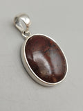 Canadian Petrified Wood Pendant Set in .925 Sterling Silver