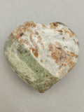 Canadian Vesuvianite & Grossular Garnet Heart Carving Bugaboos, B.C.