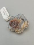 Chalcedony Conchive Druzy Flower Pendant
