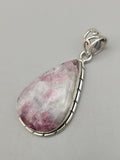Canadian Rossmanite Tourmaline Pendant Set in .925 Sterling Silver