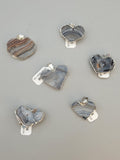 Chalcedony Conchive Druzy Heart Pendant