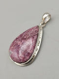 Canadian Rossmanite Tourmaline Pendant Set in .925 Sterling Silver