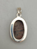 Canadian Petrified Wood Pendant Set in .925 Sterling Silver