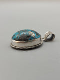 Iranian Turquoise Sterling Silver Pendant