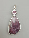 Canadian Rossmanite Tourmaline Pendant Set in .925 Sterling Silver