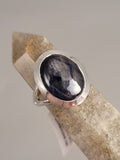 Canadian Eye Of Odin Sapphire Ring in .925 Sterling Silver (Size 5.5)