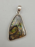 Canadian Ammolite Pendant Set in .925 Sterling Silver