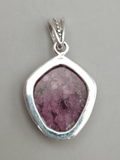 Canadian Rossmanite Tourmaline Pendant Set in .925 Sterling Silver